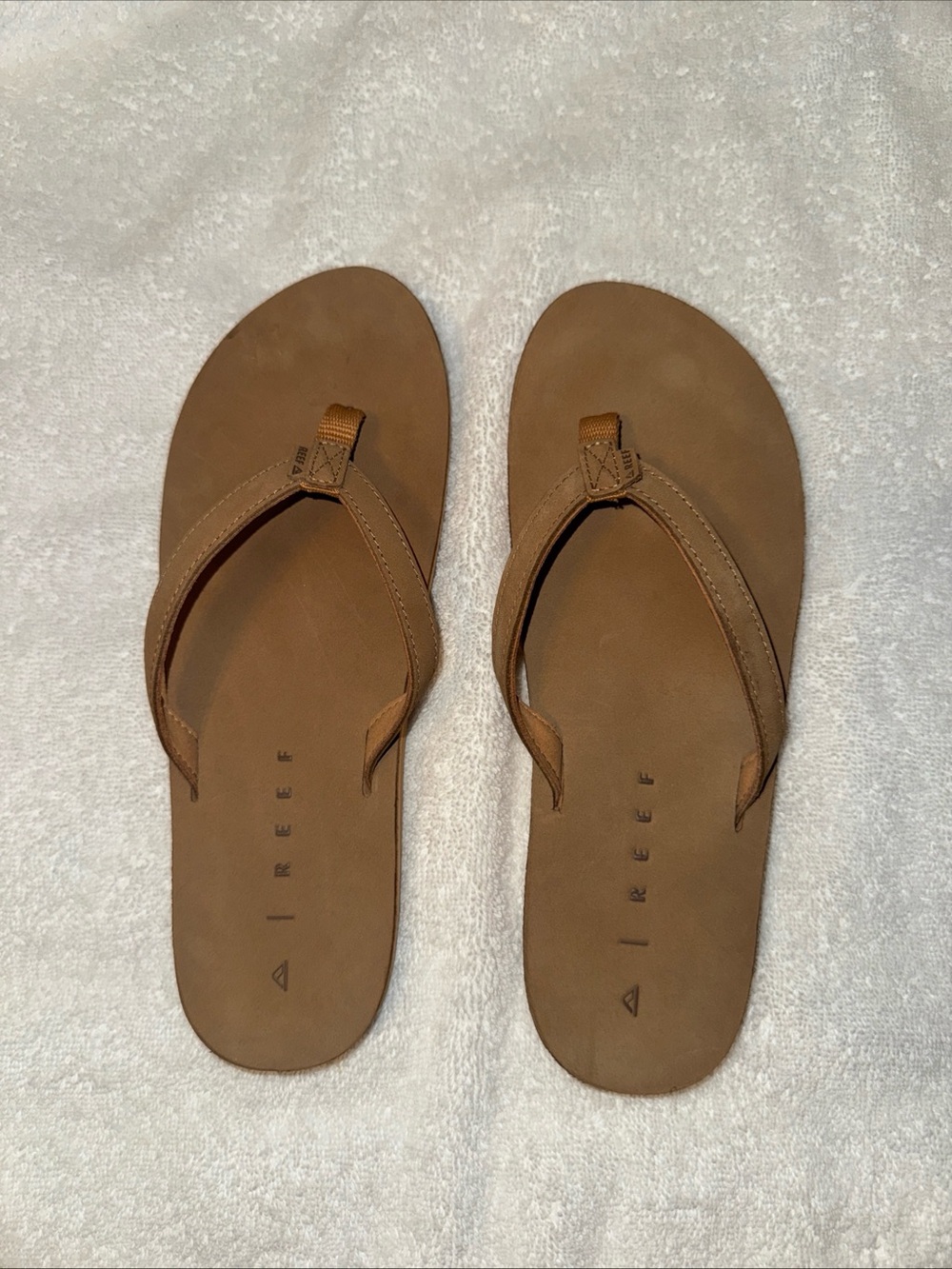 Reef Brown Leather Flip Flop Sandals